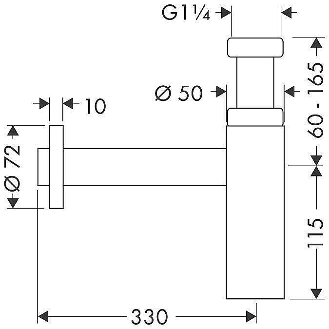 Сифон для раковины Hansgrohe Flowstar S, хром 52105000 купить в интернет-магазине сантехники Sanbest