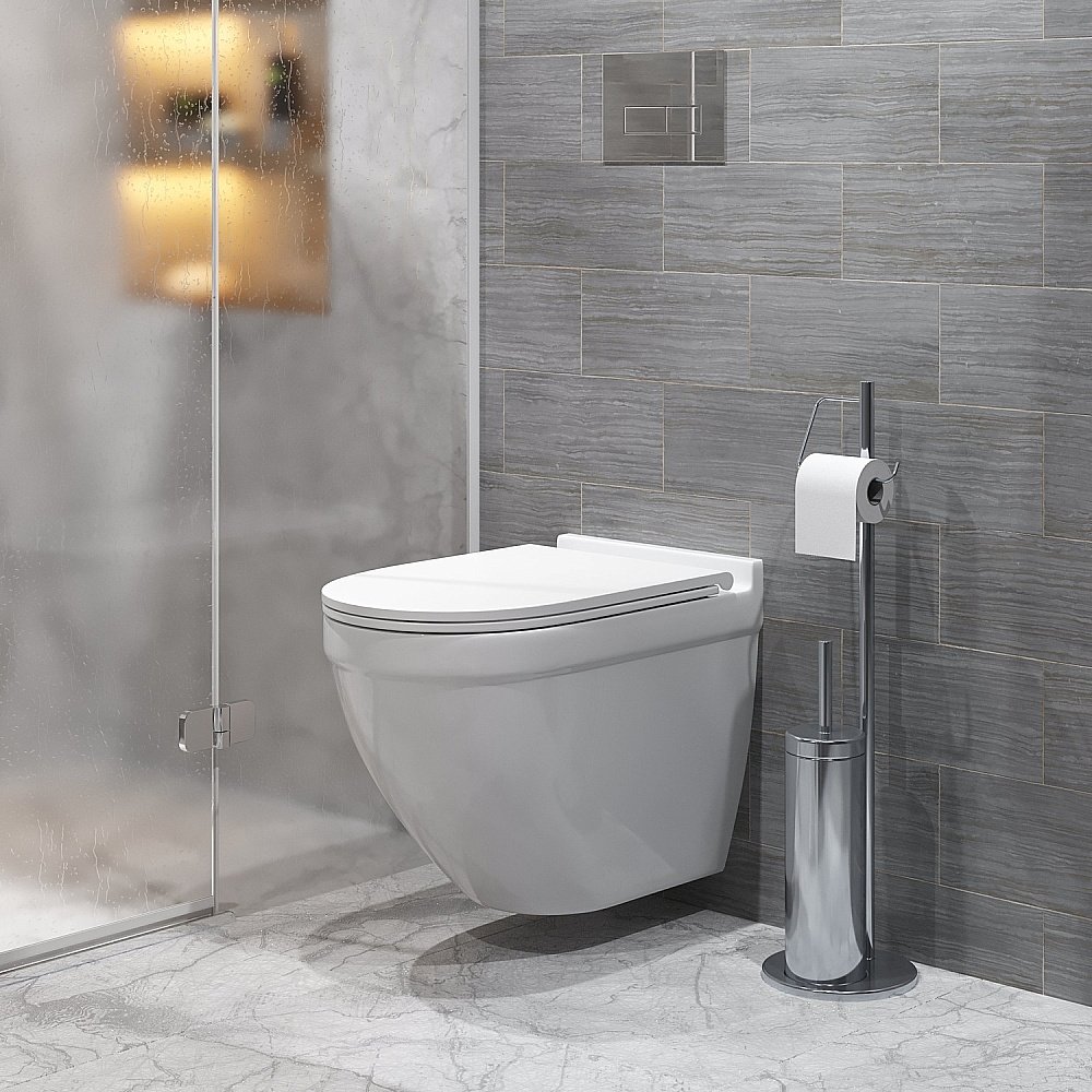 Унитаз подвесной Grossman Торнадо GR-4483Q безободковый, с крышкой микролифт, слив-торнадо, белый купить в интернет-магазине Sanbest