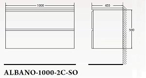 Тумба с раковиной BelBagno ALBANO 100 Cemento Verona Grigio для ванной в интернет-магазине Sanbest