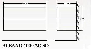 Тумба с раковиной BelBagno ALBANO 100 Cemento Verona Grigio для ванной в интернет-магазине Sanbest