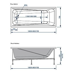 Ванна акриловая Loranto CALGARY CS00063293 150х70 белая купить в интернет-магазине Sanbest