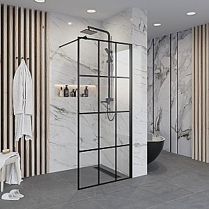 Душевое ограждение Niagara Nova NG-685-90BLACK 90х195 купить в интернет-магазине Sanbest