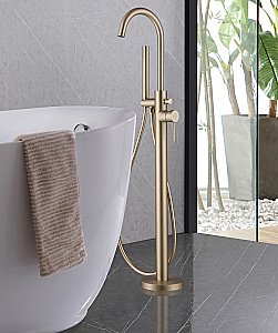 Смеситель для ванны Abber Wasser Kreis AF8115GN золото матовое купить в интернет-магазине сантехники Sanbest