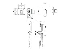 Гигиенический душ Aquatek Оберон AQ1219CR хром купить в интернет-магазине сантехники Sanbest