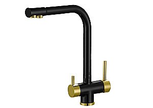 Смеситель для кухни Zorg Sanitary ZR 348 YF Черный Бронза купить в интернет-магазине сантехники Sanbest