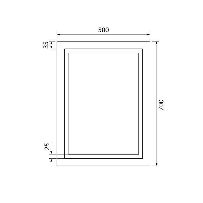 Зеркало Iddis Zodiac 50 ZOD50T0i98 белое в ванную от интернет-магазине сантехники Sanbest