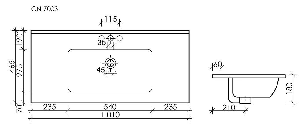 Тумба с раковиной Sancos Libra LB100W белый глянец для ванной в интернет-магазине Sanbest