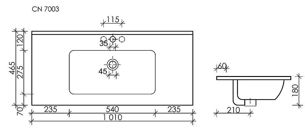 Тумба с раковиной Sancos Libra LB100W белый глянец для ванной в интернет-магазине Sanbest