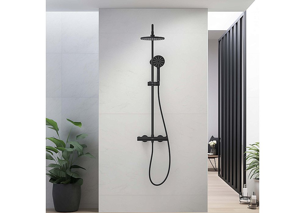 Душевая система Aquatek ЕВРОПА AQ2343MB черная матовая купить в интернет-магазине сантехники Sanbest
