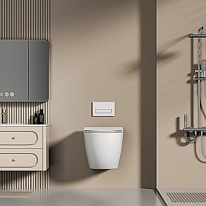 Унитаз подвесной Abber Ultra AC1301 белый, безободковый, с крышкой микролифт купить в интернет-магазине Sanbest