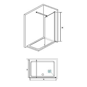 Душевое ограждение RGW Walk In WA-001 110 Прозрачное купить в интернет-магазине Sanbest