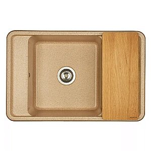 Мойка кухонная Акватон Беллис 78 песочная купить в интернет-магазине сантехники Sanbest