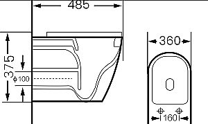 Унитаз подвесной Grossman Color GR-4455BEMS безободковый, с крышкой микролифт, бежевый матовый купить в интернет-магазине Sanbest