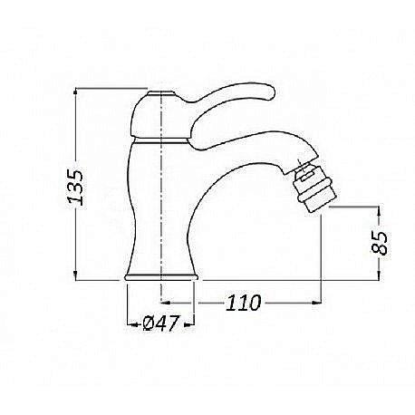 Смеситель на биде Magliezza Collana 50128 бронза купить в интернет-магазине сантехники Sanbest