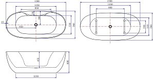 Акриловая ванна Aquanet Family Sweet 155778MW 170x78 Matt Finish купить в интернет-магазине Sanbest