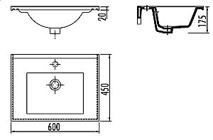 Тумба с раковиной Creavit Kayra 60 KY0060.42.MAN + SU060-00CB00E-0000 антрацит для ванной в интернет-магазине Sanbest