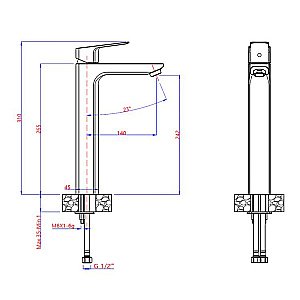 Смеситель для раковины PAINI Viva Style P4CR205LL хром купить в интернет-магазине сантехники Sanbest