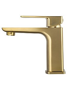 Смеситель для раковины WONZON & WOGHAND EDGE, Брашированное золото (WW-88139003-BG) купить в интернет-магазине сантехники Sanbest