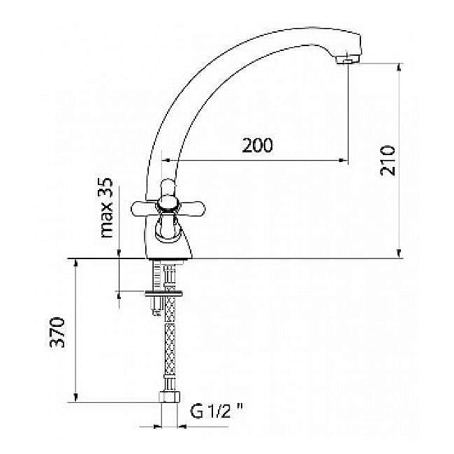Смеситель для кухни Webert Kitchen Armony AM780302065 купить в интернет-магазине сантехники Sanbest