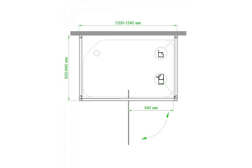 Душевой угол Royal Bath RB HV-C-CH-P 120x80 купить в интернет-магазине Sanbest