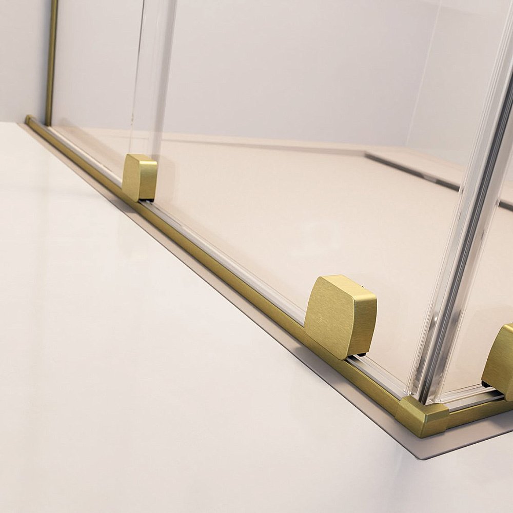 Шторка для ванны Radaway Furo Brushed Gold PND II 170 стекло прозрачное/профиль брашированное золото купить в интернет-магазине Sanbest