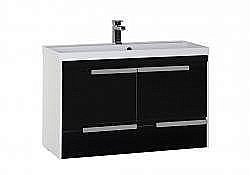 Тумба под раковину Aquanet Тиволи 100 бело-черная купить в интернет-магазине сантехники Sanbest