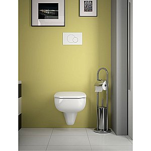 Унитаз подвесной Geberit Smyle 500.210.01.1 белый, антивсплеск, безободковый купить в интернет-магазине Sanbest