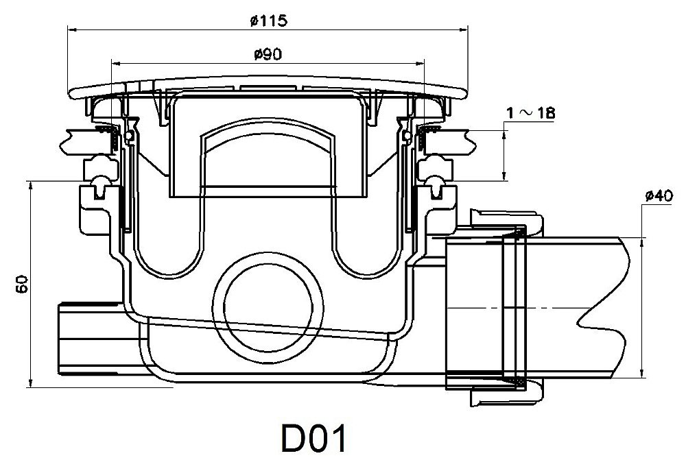 Сифон для поддонов RGW Velplex QYD-01 графит купить в интернет-магазине сантехники Sanbest