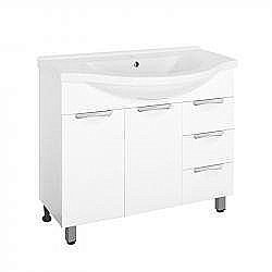 Тумба под раковину Style Line Жасмин 100 белая купить в интернет-магазине сантехники Sanbest