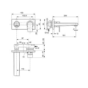 Смеситель для раковины Ideal Standard Edge A7116AA купить в интернет-магазине сантехники Sanbest