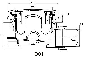 Сифон для поддонов RGW Velplex QYD-01 графит купить в интернет-магазине сантехники Sanbest