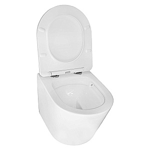 Унитаз подвесной Azario Teramo AZ-0053 SP белый, безободковый, с крышкой микролифт купить в интернет-магазине Sanbest