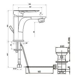 Смеситель для раковины PAINI Garda 76CR211 хром купить в интернет-магазине сантехники Sanbest