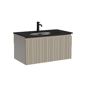 Тумба с раковиной Sancos CODE CD80GP/CN13002MB 80 серая платина для ванной в интернет-магазине Sanbest
