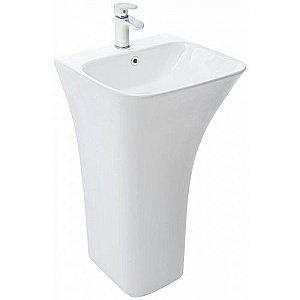 Раковина напольная WeltWasser WW LEERBACH 4543 GL-WT 45 белая купить в интернет-магазине Sanbest