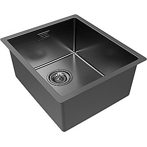 Кухонная мойка Paulmark Lassan 38 LA38-GM вороненая сталь купить в интернет-магазине сантехники Sanbest