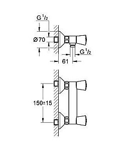 Смеситель для душа Grohe Costa S 26317 001 купить в интернет-магазине сантехники Sanbest