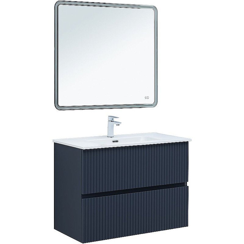 Тумба с раковиной Aquanet Джейн 90 313303 маренго для ванной в интернет-магазине Sanbest