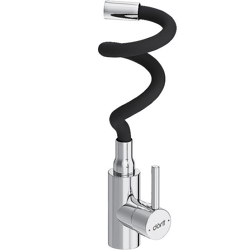 Смеситель для кухни Dorff Logic D3007622 черный/хром купить в интернет-магазине сантехники Sanbest