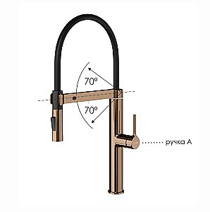 Смеситель для кухни WasserKraft A8897 сенсорный, розовое золото купить в интернет-магазине сантехники Sanbest