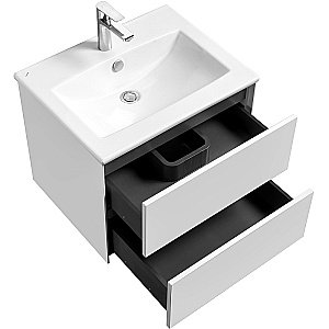 Тумба с раковиной Акватон Сохо 60 белая глянцевая для ванной в интернет-магазине Sanbest