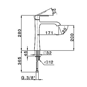 Смеситель для раковины Cisal CHERIE CH0035447C золото купить в интернет-магазине сантехники Sanbest