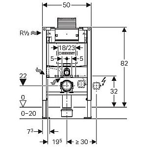 Система инсталляции для унитаза Geberit Omega 12 111.003.00.1 купить в интернет-магазине сантехники Sanbest