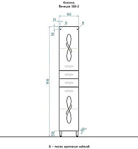Тумба с раковиной Style Line Венеция 65 для ванной в интернет-магазине Sanbest