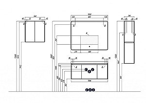 Тумба с раковиной Акватон Шерилл 105  белая глянцевая для ванной в интернет-магазине Sanbest