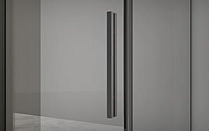 Душевая дверь Good Door Galaxy New 130 WTW-130-C-B ГЛ00041 стекло прозрачное/профиль черный купить в интернет-магазине Sanbest
