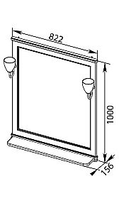 Зеркало Aquanet Валенса 80 белое в ванную от интернет-магазине сантехники Sanbest