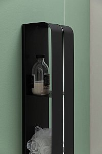 Полка Aquanet Магнум 302226 15 черная матовая купить в интернет-магазине сантехники Sanbest