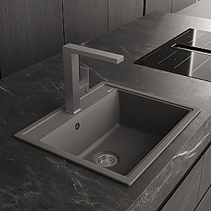 Кухонная мойка Abber Quarz 60х51 AQ2902G серая матовая купить в интернет-магазине сантехники Sanbest