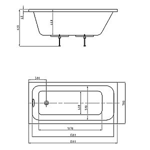 Ванна Aquatek Мия 150х70 MIY150-0000001 белая купить в интернет-магазине Sanbest
